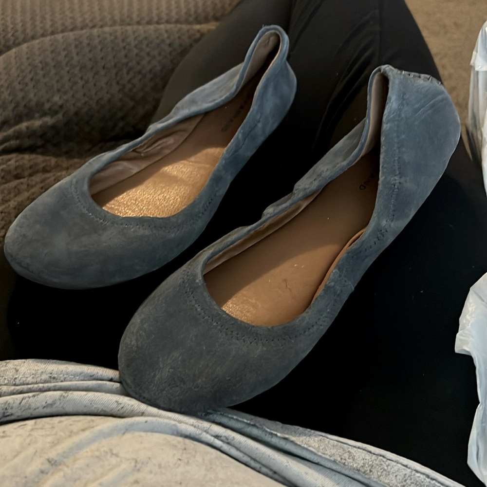 Bluish grey flats, only worn 2x